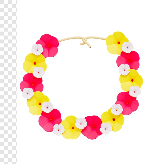 PSD collar de flores 3d