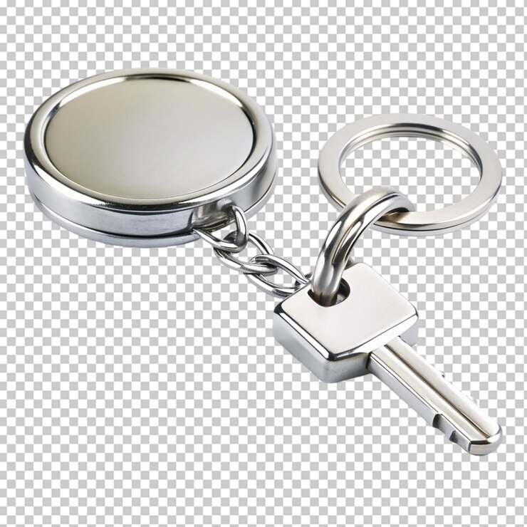 PSD collar de llaves en un fondo transparente