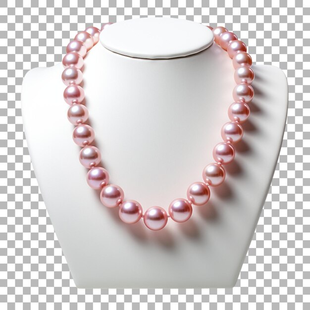 PSD collar de perlas sobre un fondo transparente