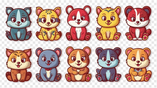 PSD une collection d'animaux mignons