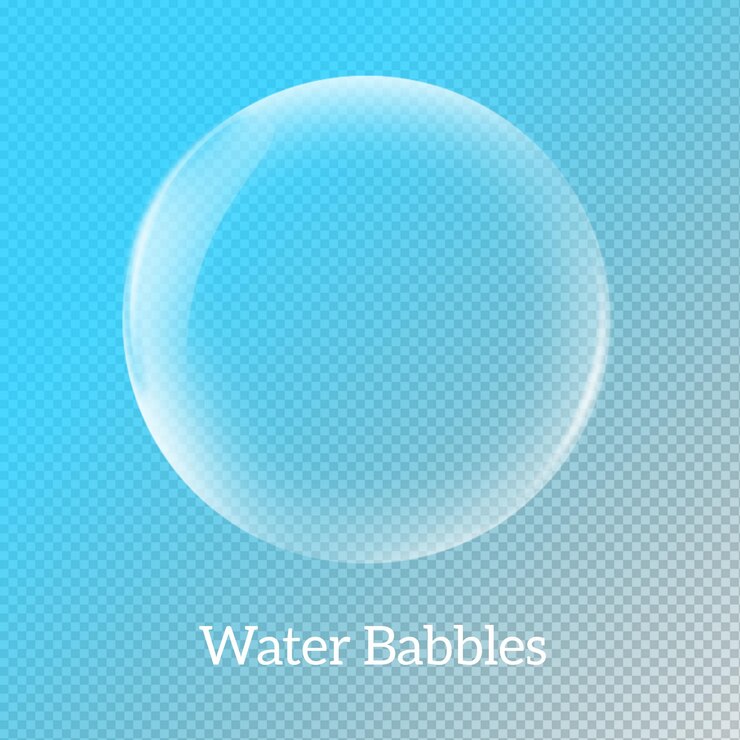 PSD collection de bulles d'eau sur le fond transparent 2