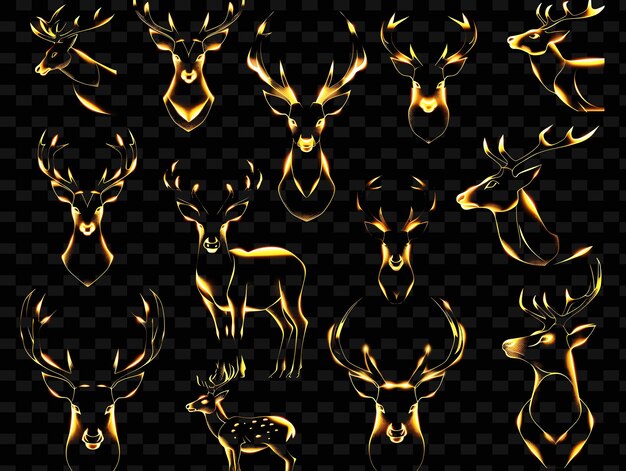 PSD une collection de cerfs de la nature