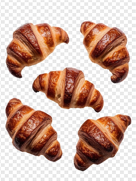 PSD une collection de croissants avec le mot croissant dessus