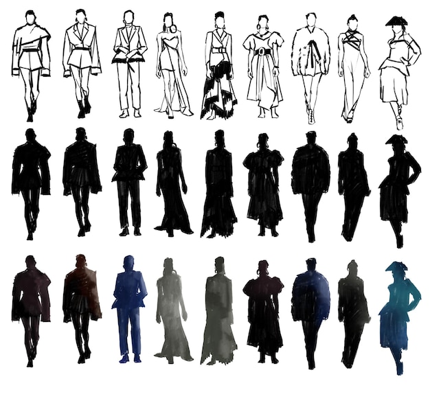 Collection de croquis de mode