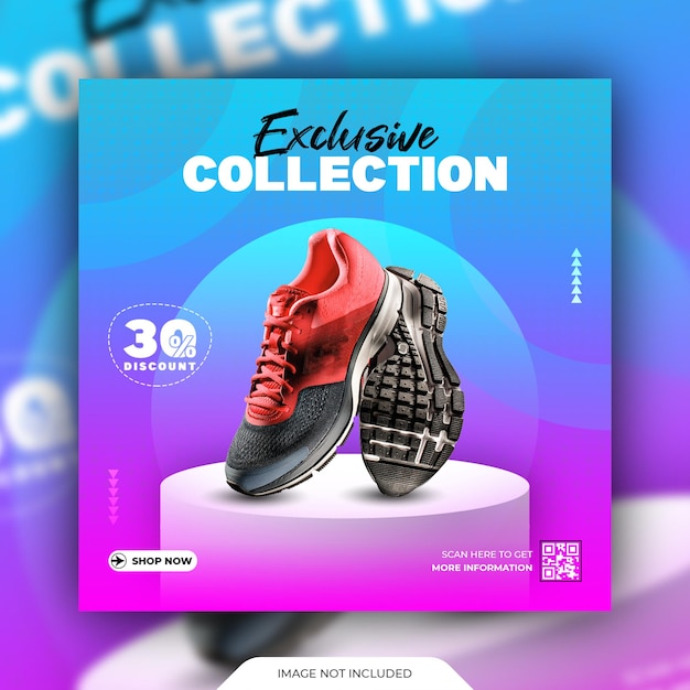 Collection Exclusive Modèle De Publication Instagram De Vente De Chaussures