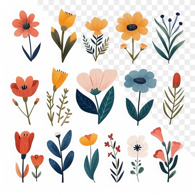 PSD une collection de fleurs et de plantes pour le jardin