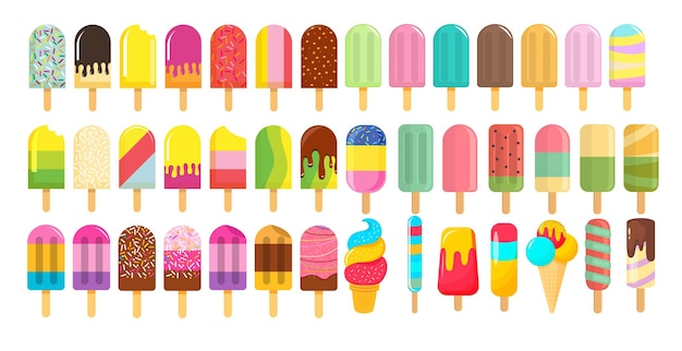 Une collection de glaces et de friandises colorées