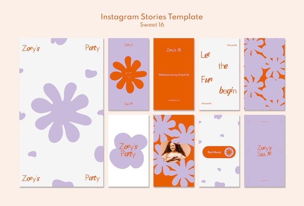 Collection d'histoires instagram douces florales 16
