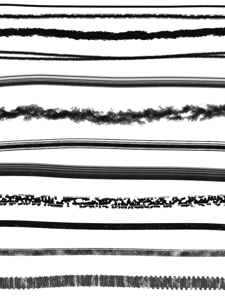 PSD collection de lignes d'encre