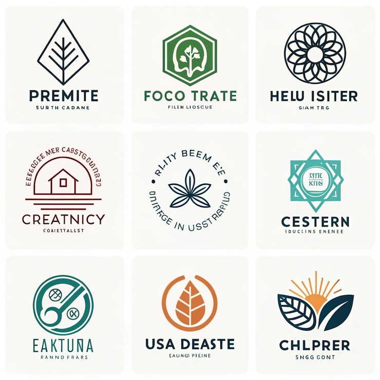 PSD une collection de logos pour la marque du monde