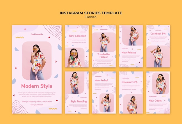 Collection de mode histoires instagram