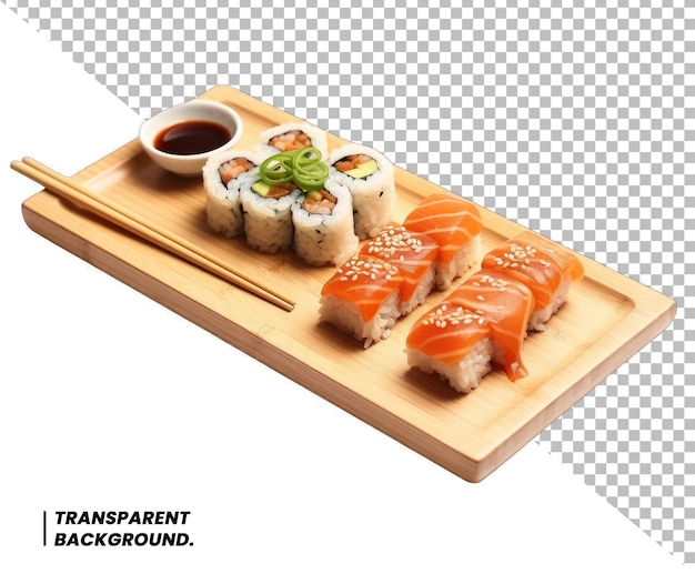 PSD collection de morceaux de sushi isolés