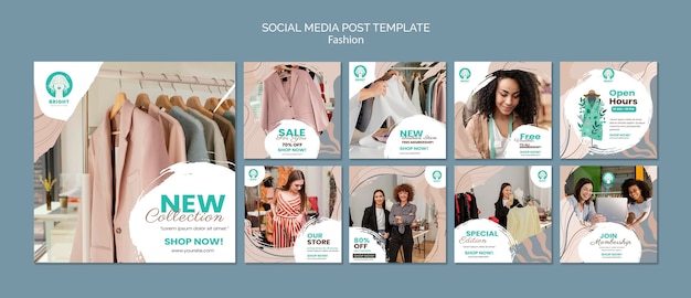 Collection De Publications Instagram Pour La Collection De Mode