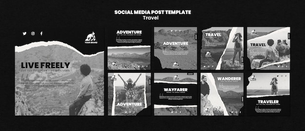 Collection De Publications Instagram De Voyage