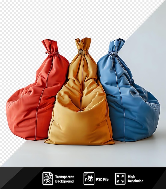 PSD collection de sacs de haricots png clipart png psd