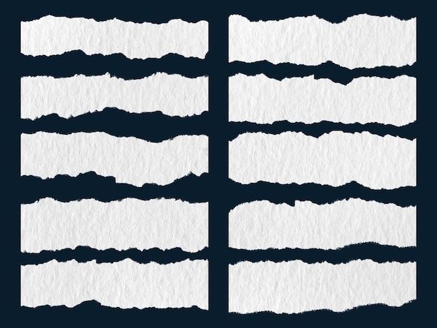 Collection de la texture de la feuille de papier déchirée