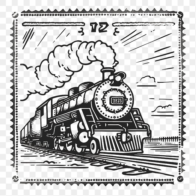 PSD collection de timbres de véhicules vintage des dessins graphiques et des cadres monochromes pour le design de clipart de t-shirt