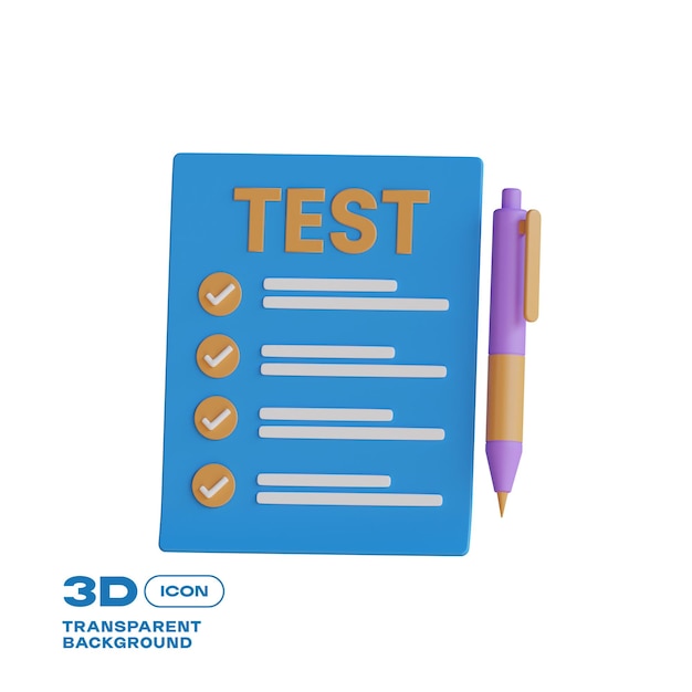 College 3D Icon PNG Template