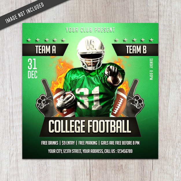 PSD college-football-flyer