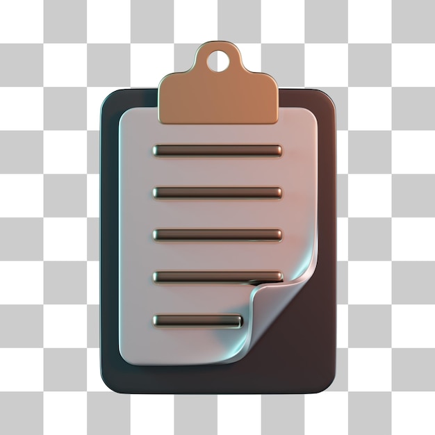 Coller l'icône 3D du Presse-papiers
