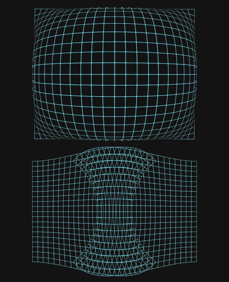 PSD collextion of 3d wireframe grid geometric grid wires
