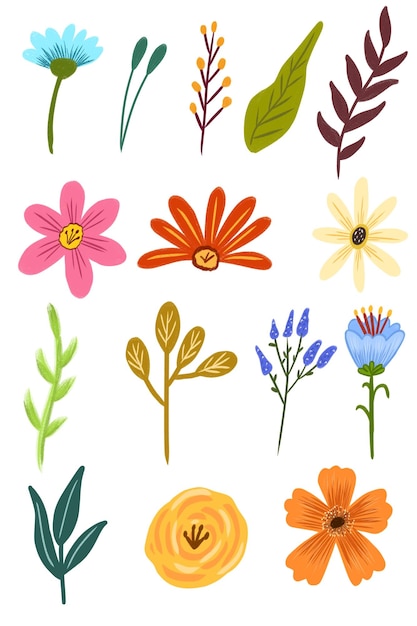 Collezione di arrangiamenti floreali colorati a tema primaverile