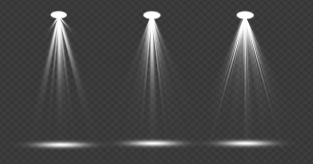 collezione di illuminazione della scena bianca