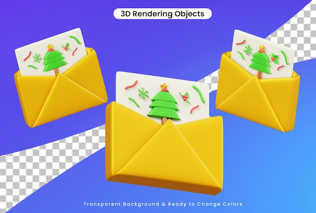 Collezione di lettere di Natale 3D