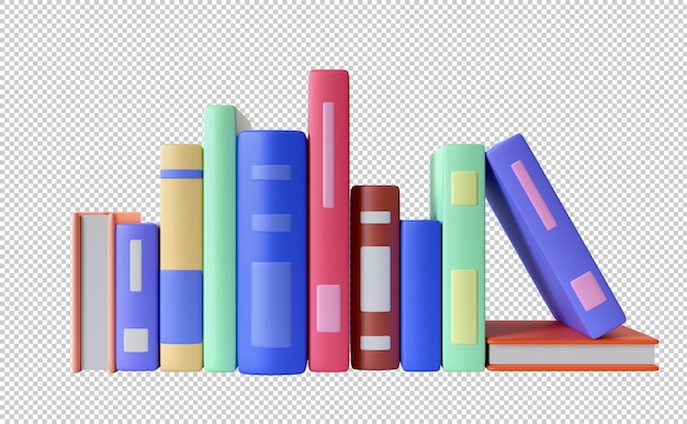 Collezione di libri colorati in ordine