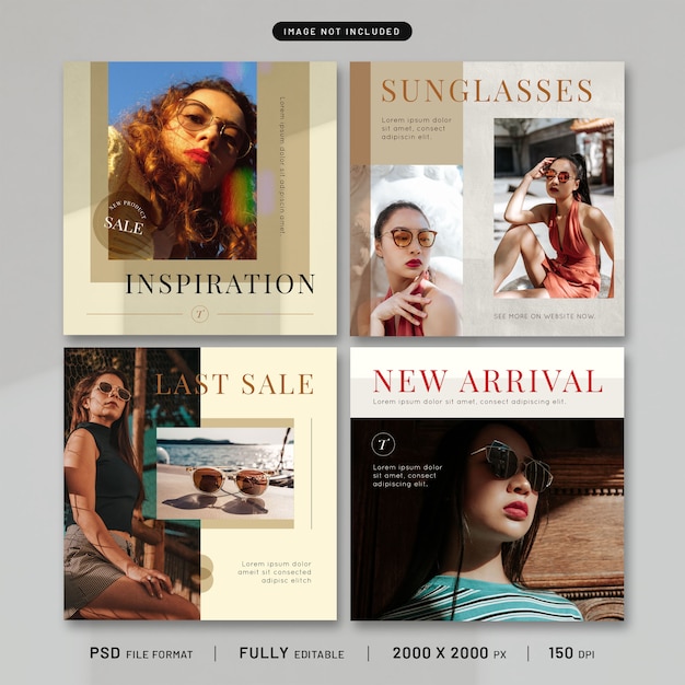 Collezione di modelli di moda post