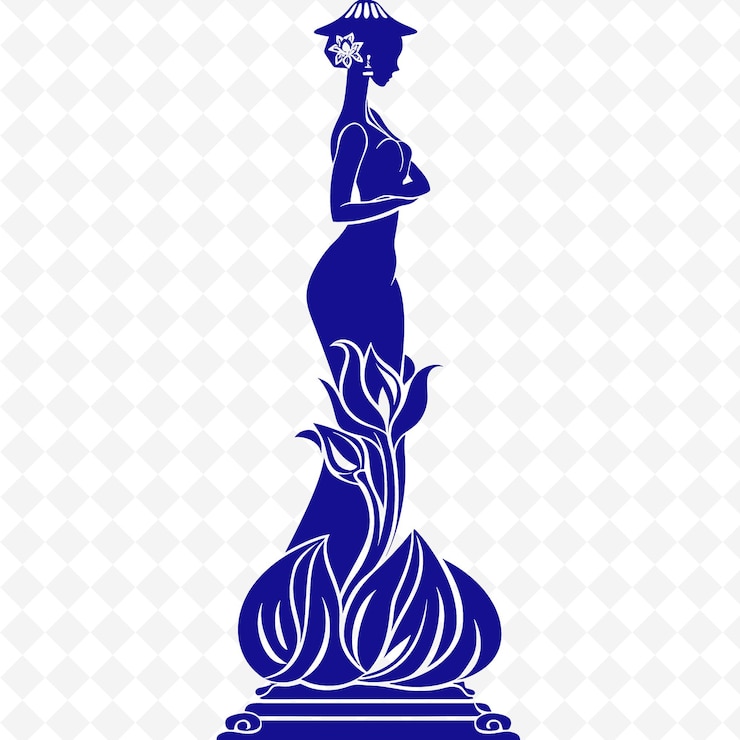 PSD collezione di motivi decorativi ispirati all'art nouveau con disegno di silhouette femminile e illustrazione