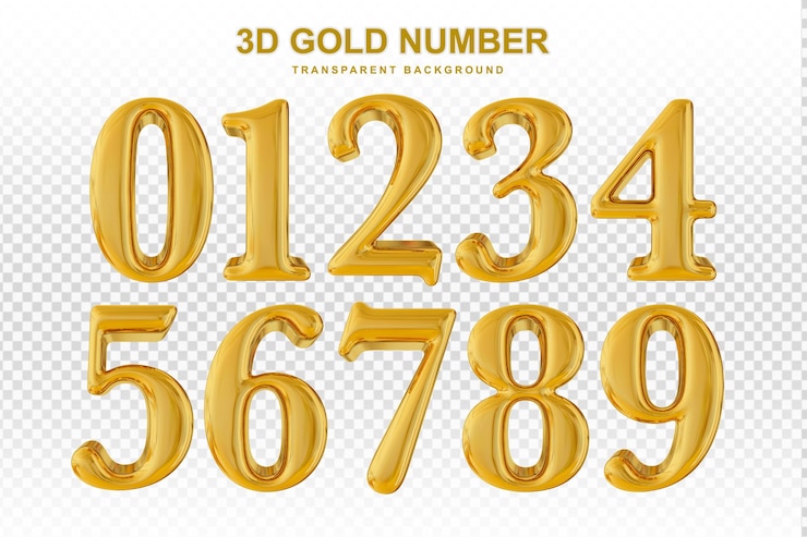 PSD collezione di numeri d'oro
