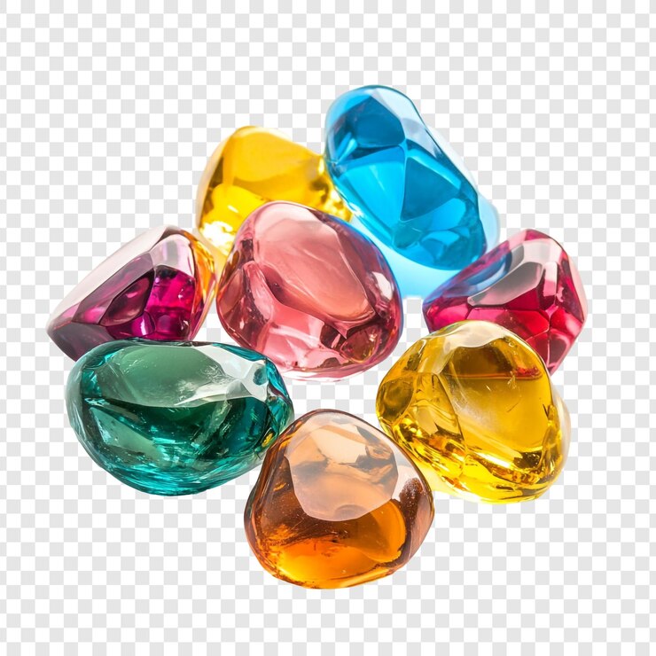 PSD collezione di pietre di vetro colorate
