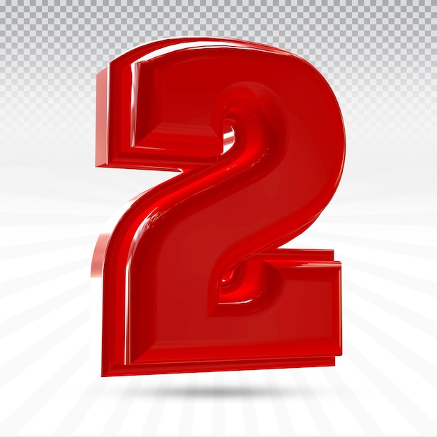Collezione di rendering 3D numero 2 con colore rosso