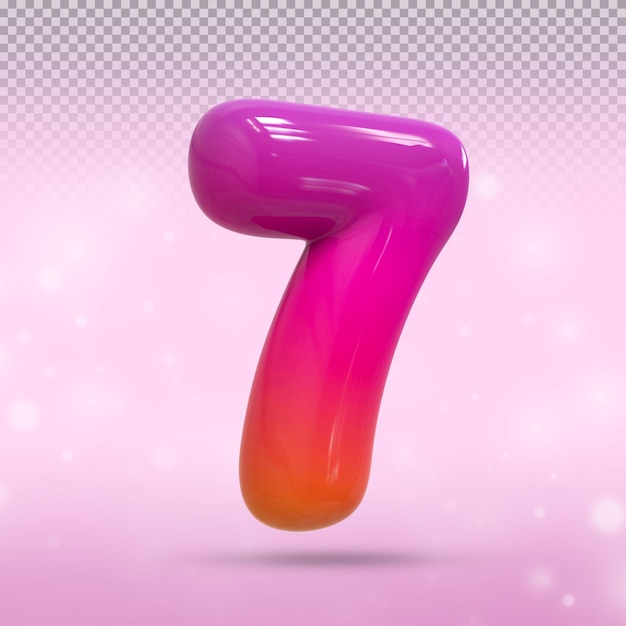 Collezione di rendering 3D numero 7 con Instagram a colori