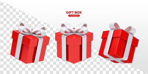 Collezione di scatole regalo rendering 3D