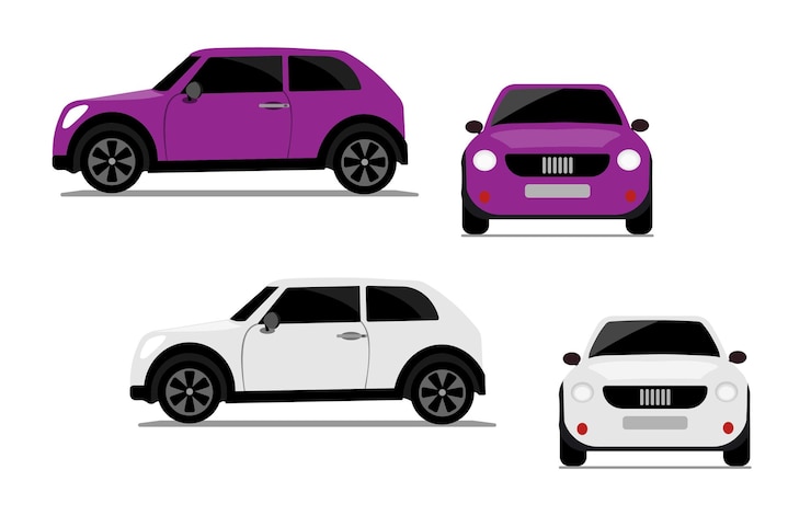 PSD collezione di silhouette di auto