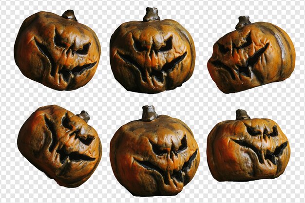 Collezione di zucca creepy