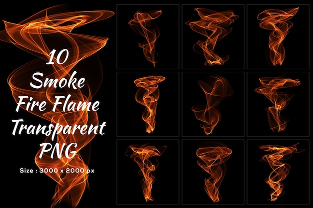 Collezione Smoke Fire Flame Transparent
