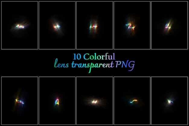 Collezione trasparente di lenti colorate