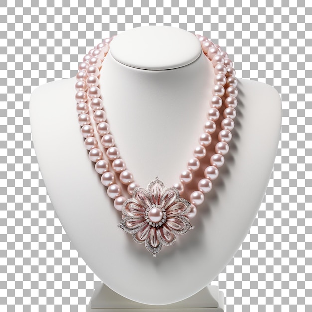 PSD un collier de perles sur fond transparent