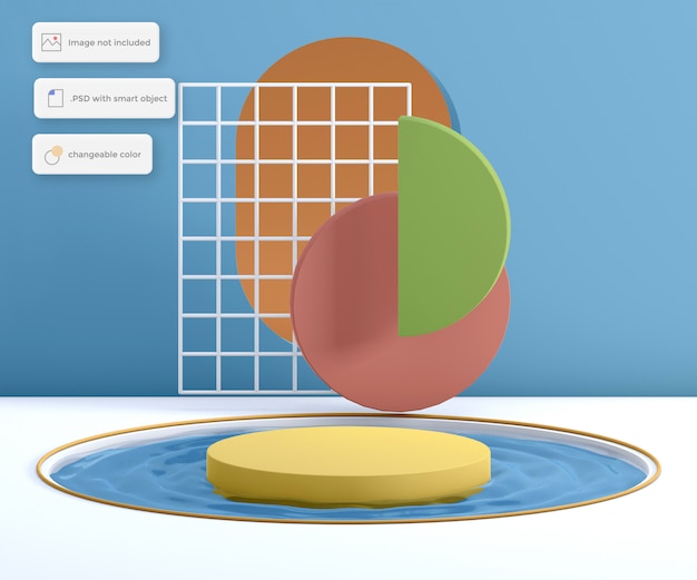 PSD colocación de productos de podio elegante y moderno de abstrac