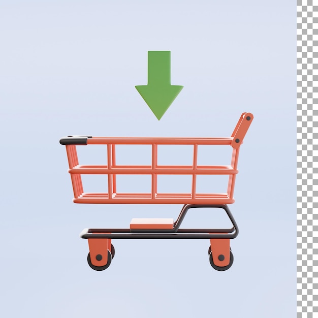 Colocar no carrinho de compras renderização 3d