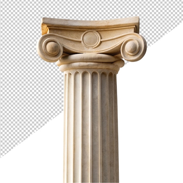 PSD colonne grecque sur fond transparent