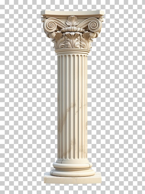 PSD colonne grecque isolée sur fond transparent png psd