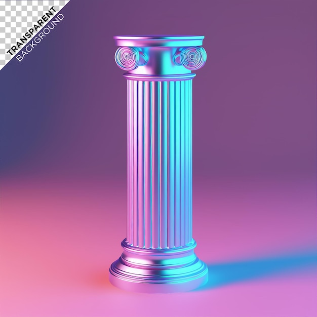 PSD colonne de pilier illustration holographique