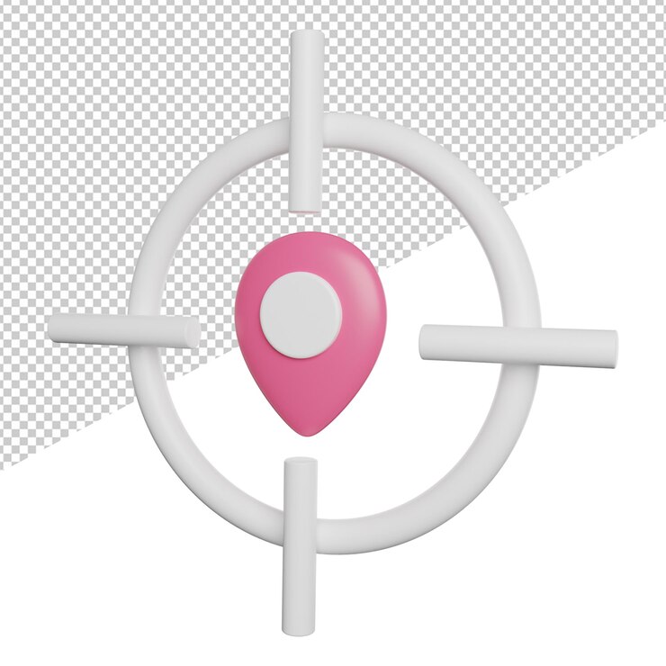 PSD coloque el marcador ubicación pin icono de vista lateral de destino ilustración de representación 3d sobre fondo transparente