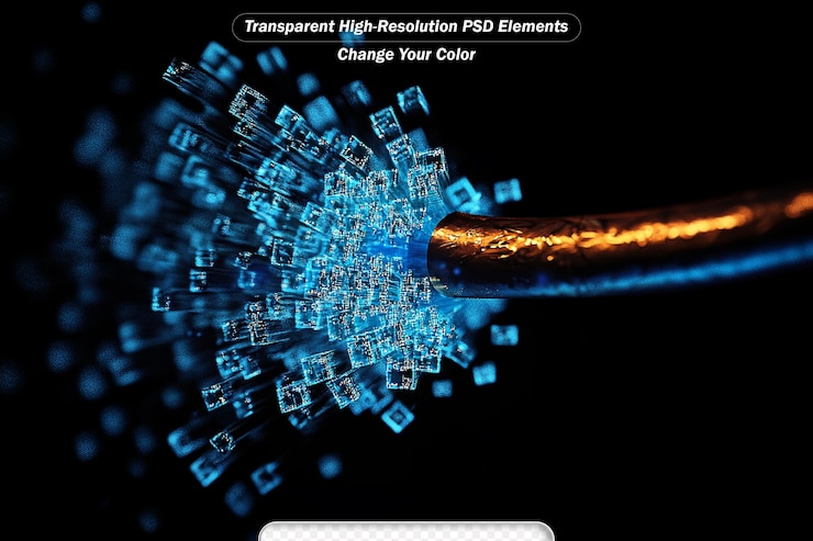 PSD color azul oscuro luz abstracto tecnología de fondo para el sitio web gráfico de computadora internet y negocios