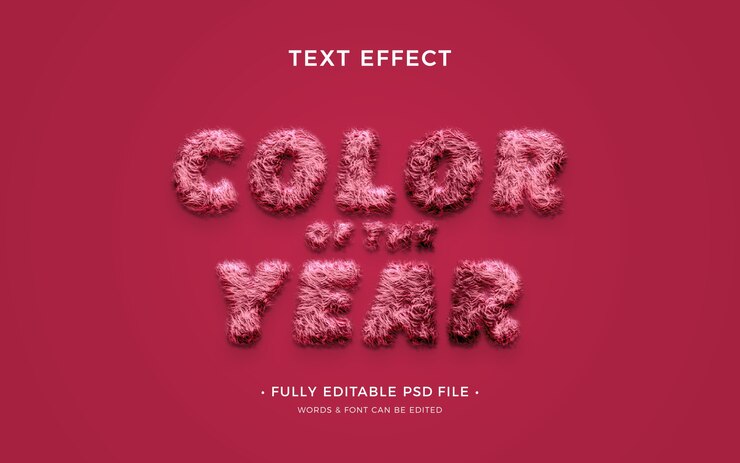Color de efecto de texto del año 2023.