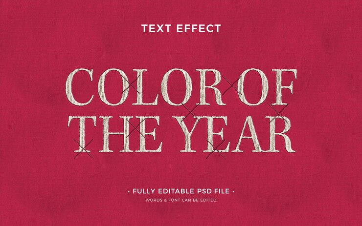 Color de efecto de texto del año 2023.